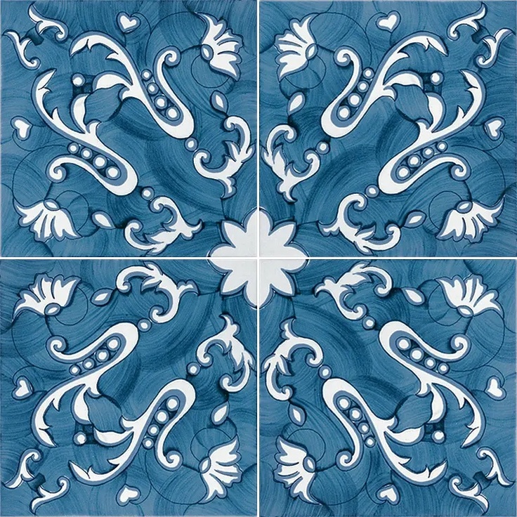 Francesco De Maio Fiori Scuri С000285055 Lobra Turchese_20*20 Floor tile 20x20 cm, Italy - photo 1 Francesco De Maio Fiori Scuri С000285055 Lobra Turchese_20*20 Floor tile 20x20 cm, Italy - photo 1