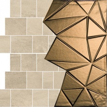 Gardenia Orchidea Concept Stone 54441 Mosaico Mix Mur.Tri.Beige C. wandtegel 40x40 cm, Italië, leer  - foto 1 - foto 1