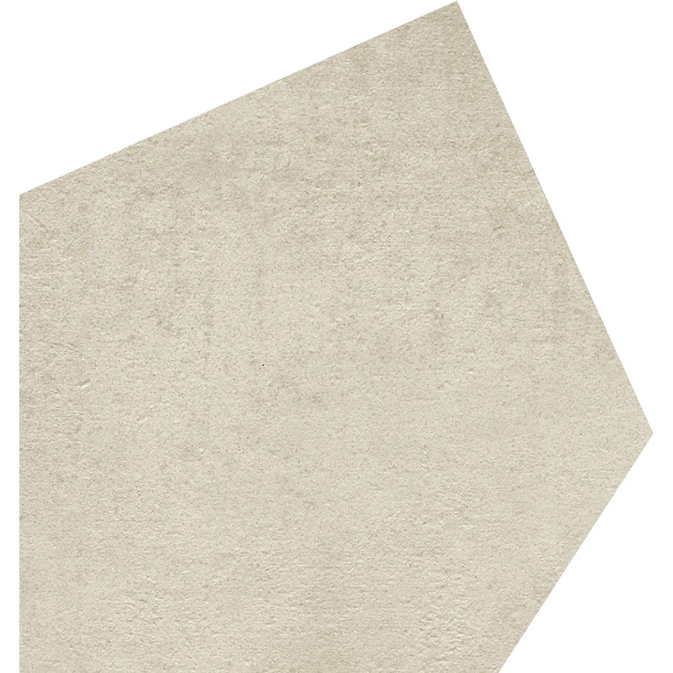 Gigacer Concrete С000598891 6CONCRPENTSWHITE_Concrete White 17x10 small pentagon 6mm Dekor 10x17 cm, Itálie, beton - fotografie 1