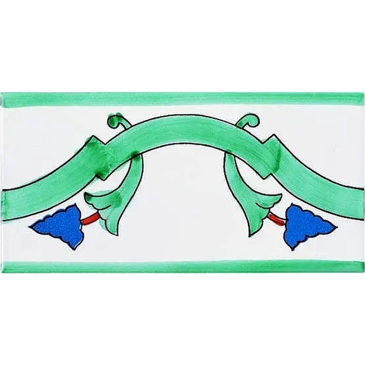 Giovanni De Maio Ceramica Artistica Vietrese С000051549 Linda Listelli 10*20 Obrubník 10x20 cm, Itálie - fotografie 1
