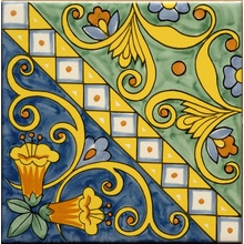Giovanni De Maio Ceramica Artistica Vietrese 0000012855 Amalfi Decori 20*20 Lattialaatta 20x20 cm, Italia - kuva 1 - kuva 1
