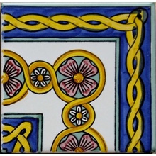 Giovanni De Maio Ceramica Artistica Vietrese 0000012760 Angelica Angolo Festoni 20*20 Sisustus 20x20 cm, Italia - kuva 1 - kuva 1
