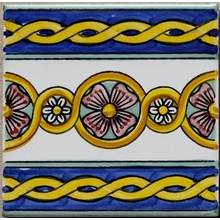 Giovanni De Maio Ceramica Artistica Vietrese 0000012759 Angelica Festoni 20*20 Sisustus 20x20 cm, Italia - kuva 1 - kuva 1
