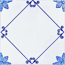 Giovanni De Maio Ceramica Artistica Vietrese С000059308 Sofia Azzurro Decori 20*20 Lattialaatta 20x20 cm, Italia - kuva 1 - kuva 1