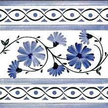 Giovanni De Maio Ceramica Artistica Vietrese 0000024056 Lulu Azzurro Festoni 13*13 Sisustus 13x13 cm, Italia - kuva 1 - kuva 1