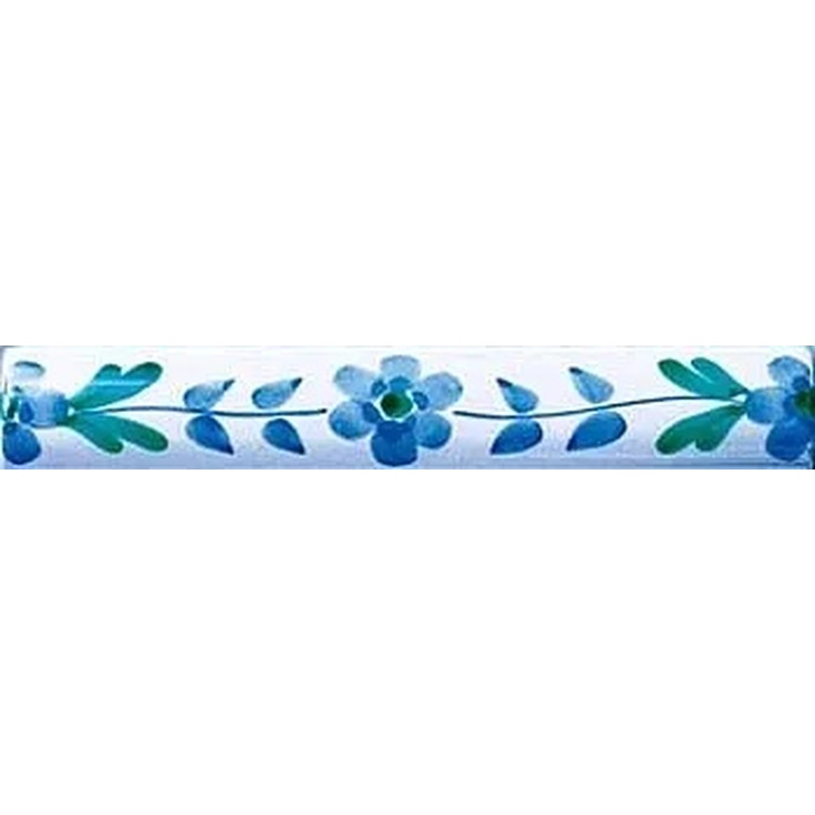 Giovanni De Maio Ceramica Artistica Vietrese 0000024095 Garofani Azzurro Bombato 3*20 Border 3x20 cm, Italy - photo 1 Giovanni De Maio Ceramica Artistica Vietrese 0000024095 Garofani Azzurro Bombato 3*20 Border 3x20 cm, Italy - photo 1
