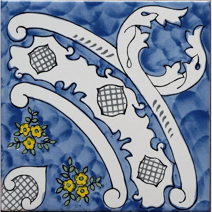 Giovanni De Maio Ceramica Artistica Vietrese С000036931 Barocchetto Decori 20*20 Floor tile 20x20 cm, Italy - photo 1 Giovanni De Maio Ceramica Artistica Vietrese С000036931 Barocchetto Decori 20*20 Floor tile 20x20 cm, Italy - photo 1