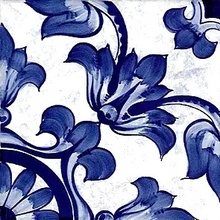 Giovanni De Maio Ceramica Artistica Vietrese С000116704 Anacapri Blu Spugnato Decori 20*20 Lattialaatta 20x20 cm, Italia - kuva 1 - kuva 1