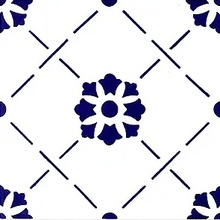 Giovanni De Maio Ceramica Artistica Vietrese 0000022389 Gina Blu Decori 20*20 Lattialaatta 20x20 cm, Italia - kuva 1 - kuva 1