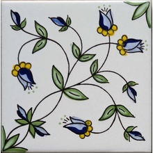 Giovanni De Maio Ceramica Artistica Vietrese 0000026354 Gilda Blu Decori 20*20 Lattialaatta 20x20 cm, Italia - kuva 1 - kuva 1