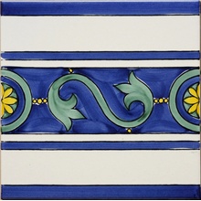 Giovanni De Maio Ceramica Artistica Vietrese С000051545 Annachiara Blu Festoni 20*20 Sisustus 20x20 cm, Italia - kuva 1 - kuva 1