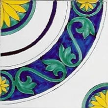 Giovanni De Maio Ceramica Artistica Vietrese 0000012857 Cerchio Annachiara Decori 20*20 Lattialaatta 20x20 cm, Italia - kuva 1 - kuva 1