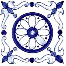 Giovanni De Maio Ceramica Artistica Vietrese 0000024014 Decoro7 Decori 10*10 Sisustus 10x10 cm, Italia - kuva 1 - kuva 1