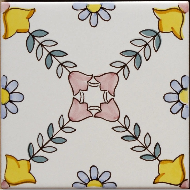 Giovanni De Maio Ceramica Artistica Vietrese С000051540 Favignana Decori 20*20 Floor tile 20x20 cm, Italy - photo 1 Giovanni De Maio Ceramica Artistica Vietrese С000051540 Favignana Decori 20*20 Floor tile 20x20 cm, Italy - photo 1