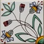Giovanni De Maio Ceramica Artistica Vietrese 0000022317 Fiore Stilizzato Decori 10*10 Floor tile 10x10 cm, Italy - photo 1