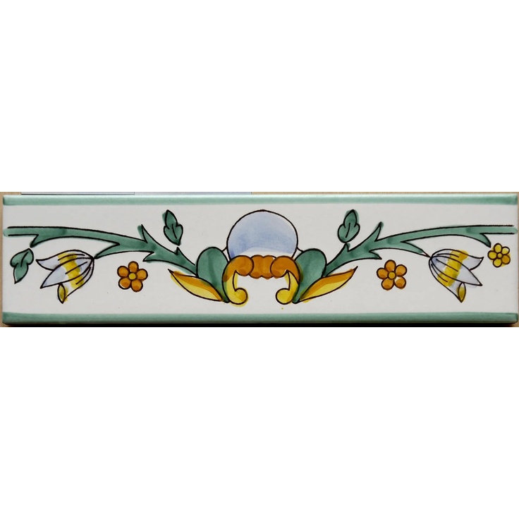 Giovanni De Maio Ceramica Artistica Vietrese 0000024066 Gloria Listelli 6.5*26 Border 6,5x26 cm, Italy - photo 1 Giovanni De Maio Ceramica Artistica Vietrese 0000024066 Gloria Listelli 6.5*26 Border 6,5x26 cm, Italy - photo 1