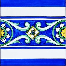 Giovanni De Maio Ceramica Artistica Vietrese С000034739 Iside Festoni 20*20 Sisustus 20x20 cm, Italia - kuva 1 - kuva 1