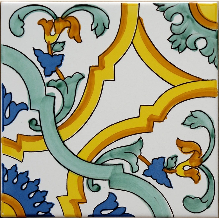 Giovanni De Maio Ceramica Artistica Vietrese 0000012664 Linda Decori 13*13 Floor tile 13x13 cm, Italy - photo 1 Giovanni De Maio Ceramica Artistica Vietrese 0000012664 Linda Decori 13*13 Floor tile 13x13 cm, Italy - photo 1