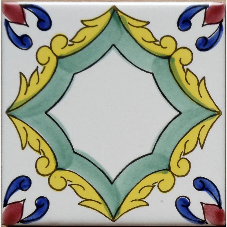 Giovanni De Maio Ceramica Artistica Vietrese С000016867 Maiori Decori 10*10 Floor tile 10x10 cm, Italy - photo 1 Giovanni De Maio Ceramica Artistica Vietrese С000016867 Maiori Decori 10*10 Floor tile 10x10 cm, Italy - photo 1