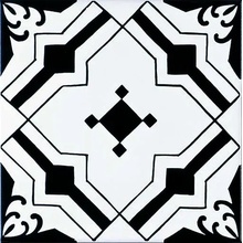 Giovanni De Maio Ceramica Artistica Vietrese 0000017534 Nice Nero Decori 20*20 Lattialaatta 20x20 cm, Italia - kuva 1 - kuva 1