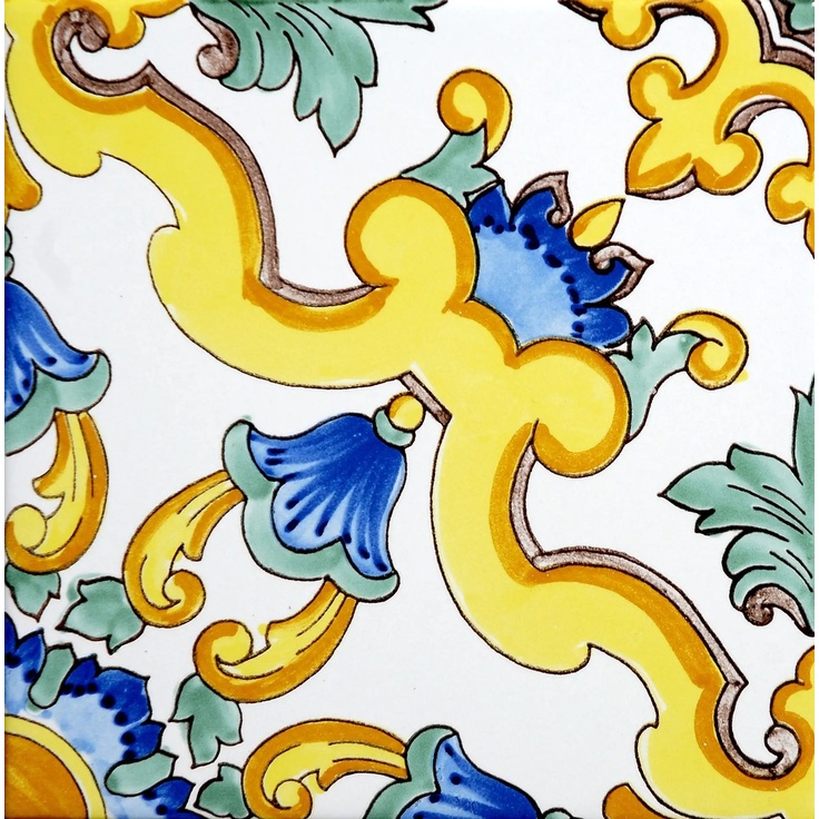 Giovanni De Maio Ceramica Artistica Vietrese 0000026716 Camaldoli Decori 20*20 Floor tile 20x20 cm, Italy - photo 1 Giovanni De Maio Ceramica Artistica Vietrese 0000026716 Camaldoli Decori 20*20 Floor tile 20x20 cm, Italy - photo 1