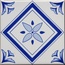 Giovanni De Maio Ceramica Artistica Vietrese 0000024018 Costanza Blu Decori 13*13 Floor tile 13x13 cm, Italy - photo 1