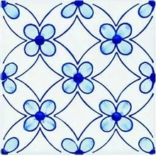 Giovanni De Maio Ceramica Artistica Vietrese С000272024 Milena Blu Decori 10*10 Lattialaatta 10x10 cm, Italia - kuva 1 - kuva 1