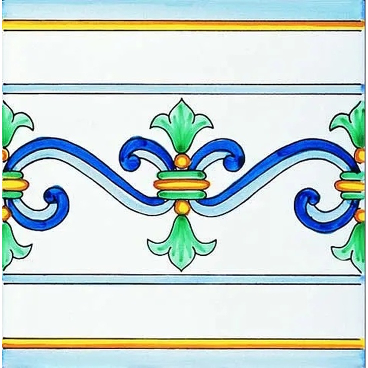 Giovanni De Maio Ceramica Artistica Vietrese С000249317 Priscilla Festoni 20*20 Decor 20x20 cm, Italy - photo 1 Giovanni De Maio Ceramica Artistica Vietrese С000249317 Priscilla Festoni 20*20 Decor 20x20 cm, Italy - photo 1