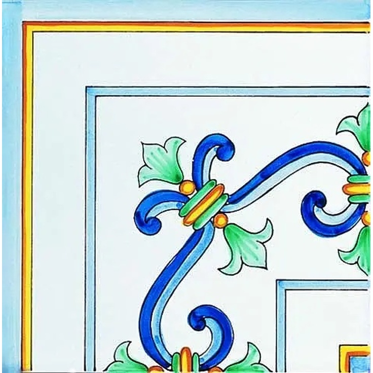 Giovanni De Maio Ceramica Artistica Vietrese С000249316 Priscilla Angolo Festoni 20*20 Decor 20x20 cm, Italy - photo 1 Giovanni De Maio Ceramica Artistica Vietrese С000249316 Priscilla Angolo Festoni 20*20 Decor 20x20 cm, Italy - photo 1