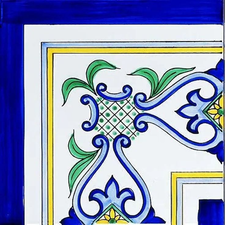 Giovanni De Maio Ceramica Artistica Vietrese С000018082 Monica Angolo Festoni 20*20 Decor 20x20 cm, Italy - photo 1 Giovanni De Maio Ceramica Artistica Vietrese С000018082 Monica Angolo Festoni 20*20 Decor 20x20 cm, Italy - photo 1