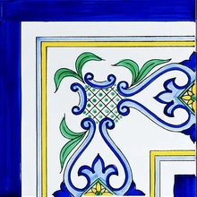 Giovanni De Maio Ceramica Artistica Vietrese 0000024052 Monica Angolo Festoni 10*10 Sisustus 10x10 cm, Italia - kuva 1 - kuva 1