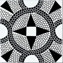 Giovanni De Maio Ceramica Artistica Vietrese 0000022333 Romano Nero Decori 20*20 Lattialaatta 20x20 cm, Italia - kuva 1 - kuva 1