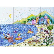 Giovanni De Maio Ceramica Artistica Vietrese 0000022383 Paessagio Vietrese 20 (12 pcs) Pannelli Decorativi 60*80 Paneeli 60x80 cm, Italia - kuva 1 - kuva 1