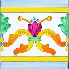 Giovanni De Maio Ceramica Artistica Vietrese 0000027227 Raito Festoni 10*10 Sisustus 10x10 cm, Italia - kuva 1 - kuva 1