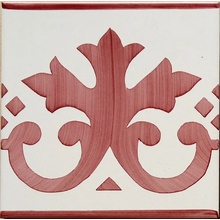 Giovanni De Maio Ceramica Artistica Vietrese С000051544 Ercolano Rosso Festoni 20*20 Sisustus 20x20 cm, Italia - kuva 1 - kuva 1