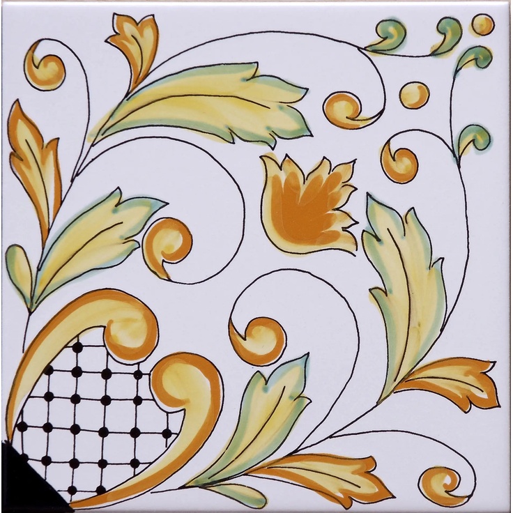 Giovanni De Maio Ceramica Artistica Vietrese 0000017194 Samo Decori 20*20 Floor tile 20x20 cm, Italy - photo 1 Giovanni De Maio Ceramica Artistica Vietrese 0000017194 Samo Decori 20*20 Floor tile 20x20 cm, Italy - photo 1