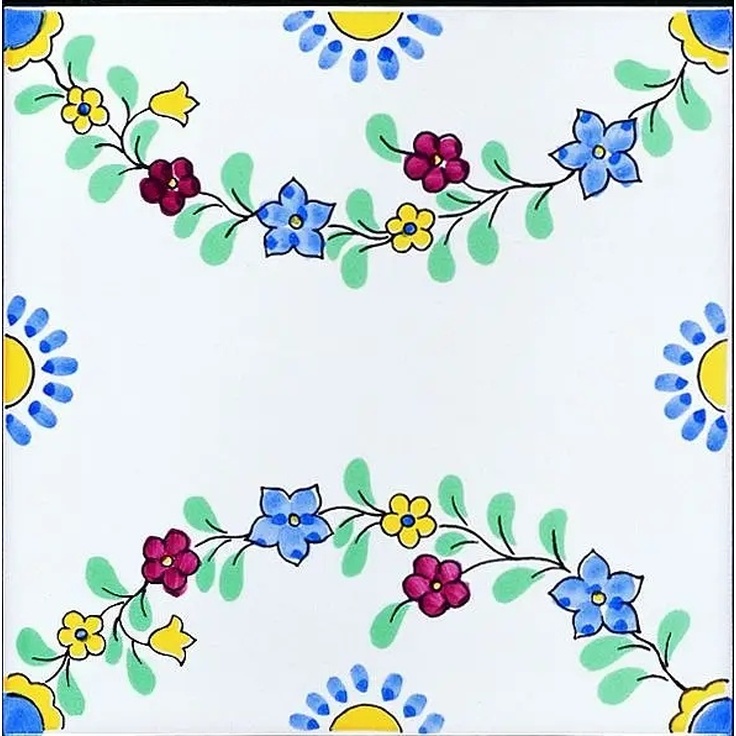 Giovanni De Maio Ceramica Artistica Vietrese 0000027192 Serto Fiorito Decori 20*20 Floor tile 20x20 cm, Italy - photo 1 Giovanni De Maio Ceramica Artistica Vietrese 0000027192 Serto Fiorito Decori 20*20 Floor tile 20x20 cm, Italy - photo 1