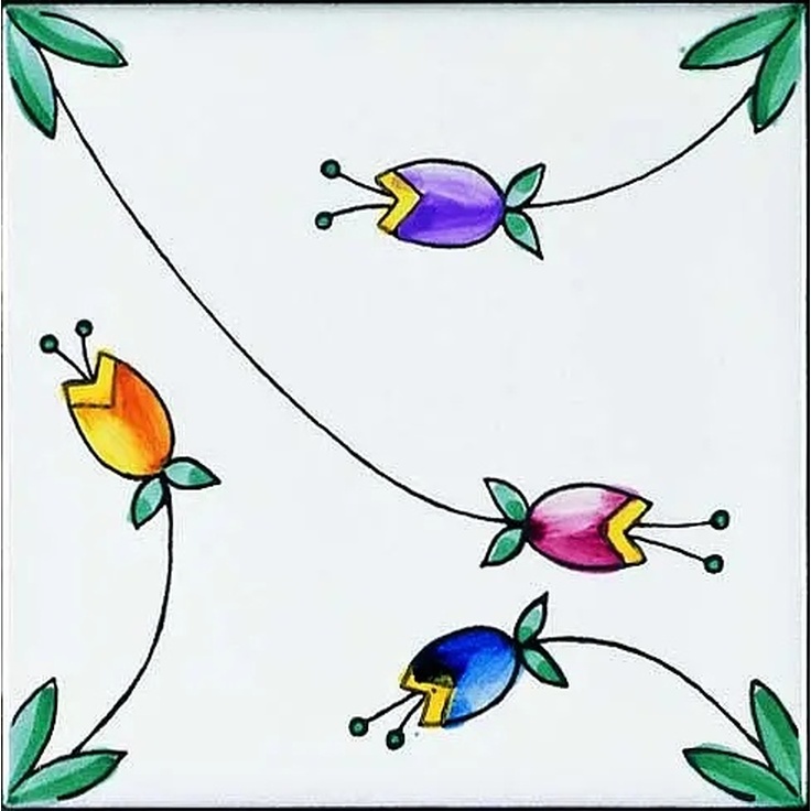 Giovanni De Maio Ceramica Artistica Vietrese 0000012768 Tulipani Decori 20*20 Floor tile 20x20 cm, Italy - photo 1 Giovanni De Maio Ceramica Artistica Vietrese 0000012768 Tulipani Decori 20*20 Floor tile 20x20 cm, Italy - photo 1