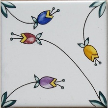 Giovanni De Maio Ceramica Artistica Vietrese С000000351 Tulipani Decori 10*10 Lattialaatta 10x10 cm, Italia - kuva 1 - kuva 1