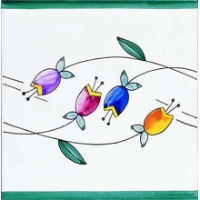 Giovanni De Maio Ceramica Artistica Vietrese С000003231 Tulipani Festoni 13*13 Sisustus 13x13 cm, Italia - kuva 1 - kuva 1