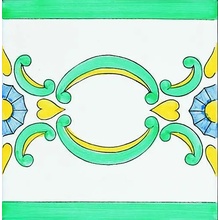 Giovanni De Maio Ceramica Artistica Vietrese С000000349 Verona Verde Nilo Festoni 10*10 Sisustus 10x10 cm, Italia - kuva 1 - kuva 1