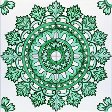 Giovanni De Maio Ceramica Artistica Vietrese 0000022331 Quercia Verde Rame Decori 20*20 Lattialaatta 20x20 cm, Italia - kuva 1 - kuva 1