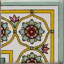 Giovanni De Maio Ceramica Artistica Vietrese 0000024058 Verdiana Angolo Festoni 20*20 Sisustus 20x20 cm, Italia - kuva 1 - kuva 1