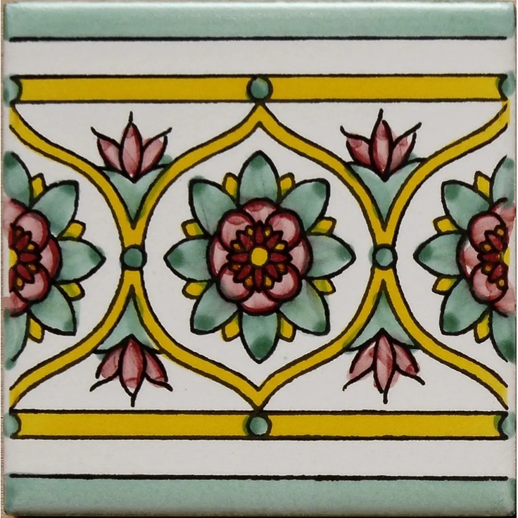 Giovanni De Maio Ceramica Artistica Vietrese 0000024060 Verdiana Festoni 20*20 Decor 20x20 cm, Italy - photo 1 Giovanni De Maio Ceramica Artistica Vietrese 0000024060 Verdiana Festoni 20*20 Decor 20x20 cm, Italy - photo 1
