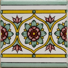 Giovanni De Maio Ceramica Artistica Vietrese 0000024059 Verdiana Festoni 10*10 Sisustus 10x10 cm, Italia - kuva 1 - kuva 1