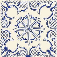 Giovanni De Maio Macrame С000266826 Decori Macrame Blu 2 Lattialaatta 20x20 cm, Italia - kuva 1 - kuva 1