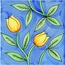 Giovanni De Maio Neo Romantico С000100854 RampicanteGialloFondoSm59 Floor tile 20x20 cm, Italy - photo 1