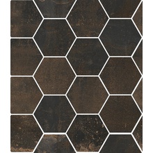 Sant Agostino Oxidart CSAHOXBL26 Hexagon Black keramisk granitt 26x30 cm, Italia, metall-look - foto 1 - foto 1