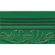 Ceramiche Grazia Epoque С000425953 TED6_TERMINALE DECO 12X20 DARK BOTTLE CR Rand 12x20 cm, Italië, craquelé - foto 1 - foto 1