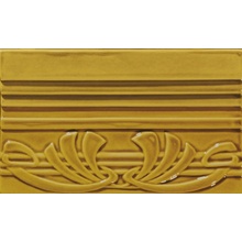 Ceramiche Grazia Epoque С000313308 TED8_TERMINALE DECO 12X20 DARK MUSTARD CR Obrubník 12x20 cm, Itálie, krakelování - fotografie 1 - foto 1